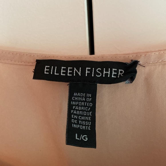 Eileen Fisher Peach Size Large Tencel Scoop Neck Women's Tank Top Shell - Picture 3 of 7
